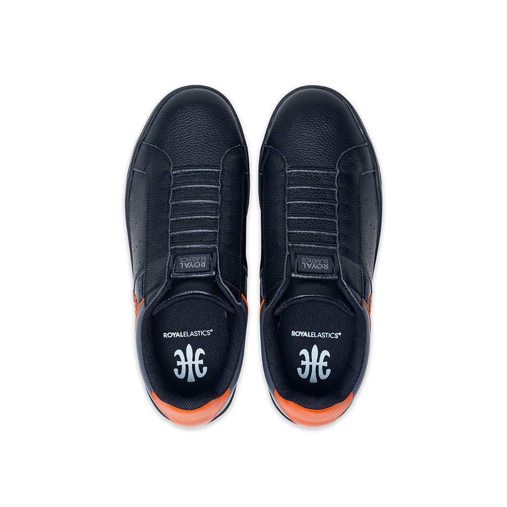 ICON OG Black, Grey, and Orange Genuine Leather Sports and Casual Shoes (Men's) 001952-928-4