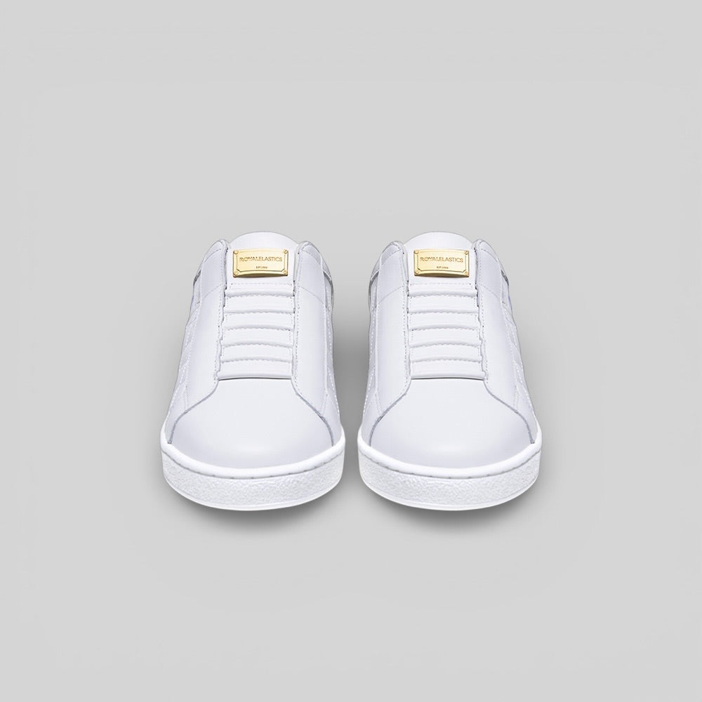 Icon Lux 白銀黑真皮時尚休閒鞋 (男) 002561-089