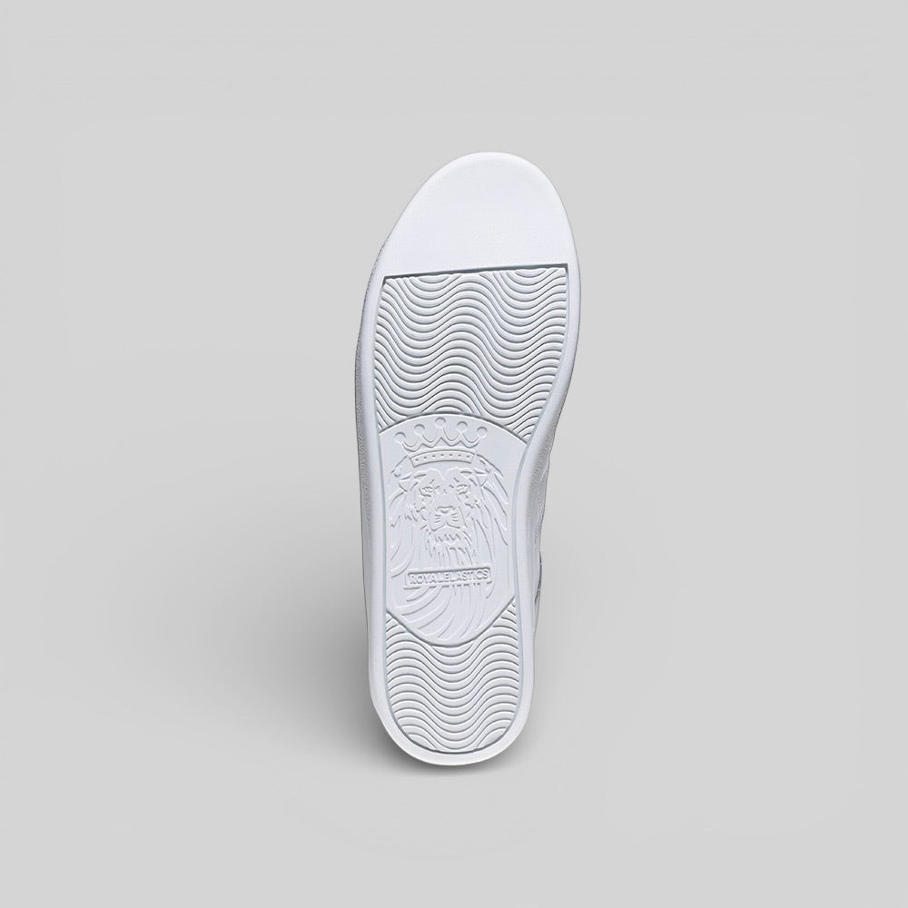 Icon Lux 白銀黑真皮時尚休閒鞋 (男) 002561-089-5