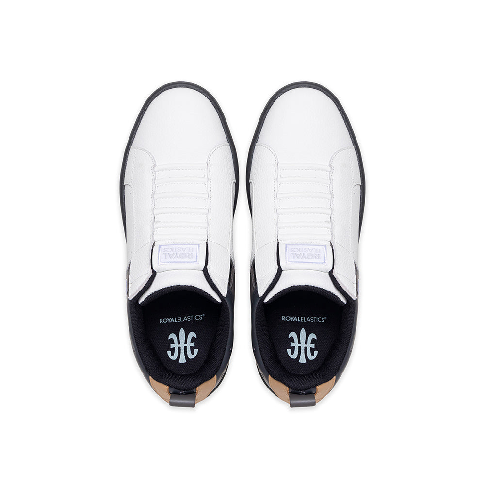 ICON2.0 White, Black, and Brown Genuine Leather Trendy Sports and Casual Shoes (Men's) 006553-093-4