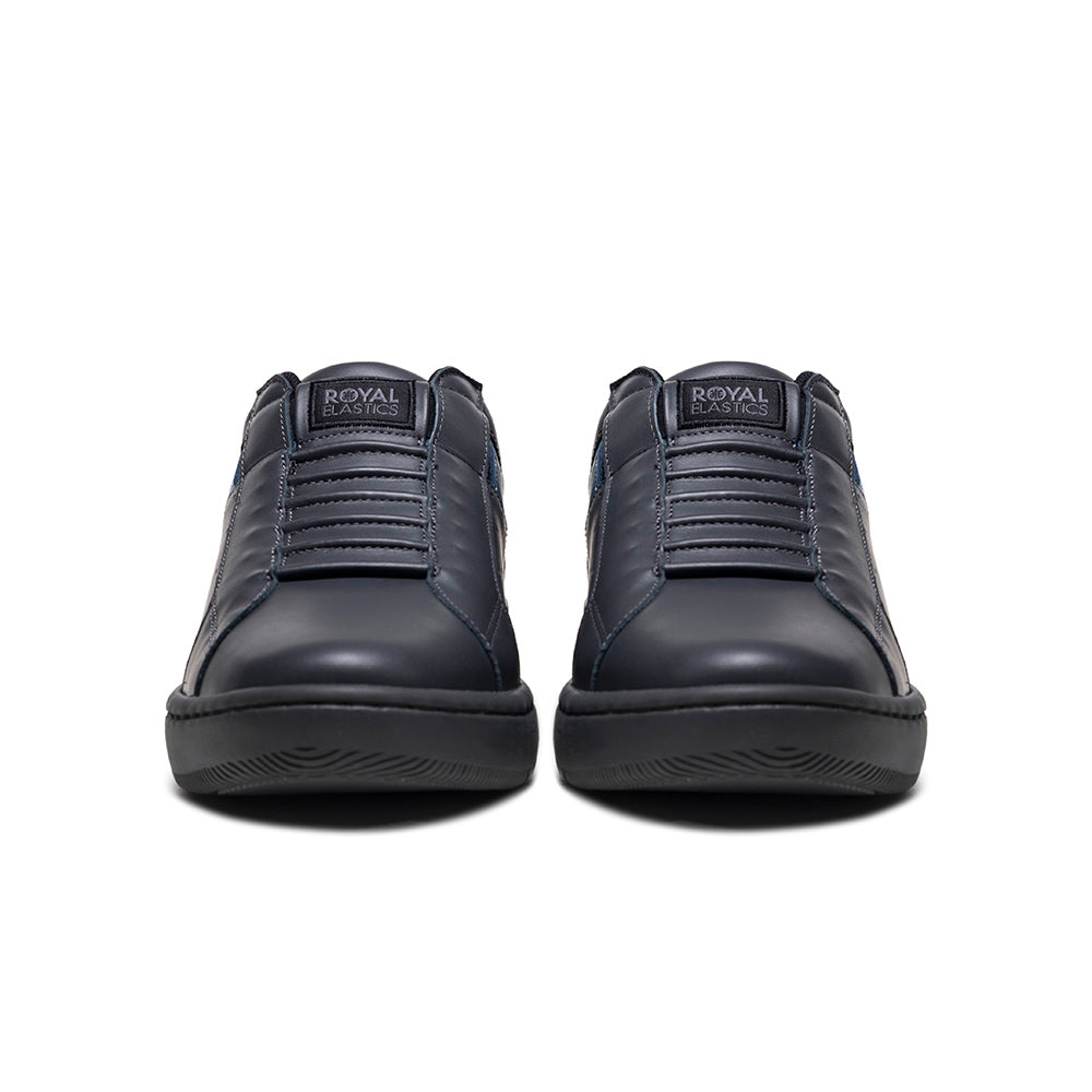 ICON2.0 Grey, Black &amp; Blue Genuine Leather Trendy Sports Casual Shoes (Men's) 006553-995-2