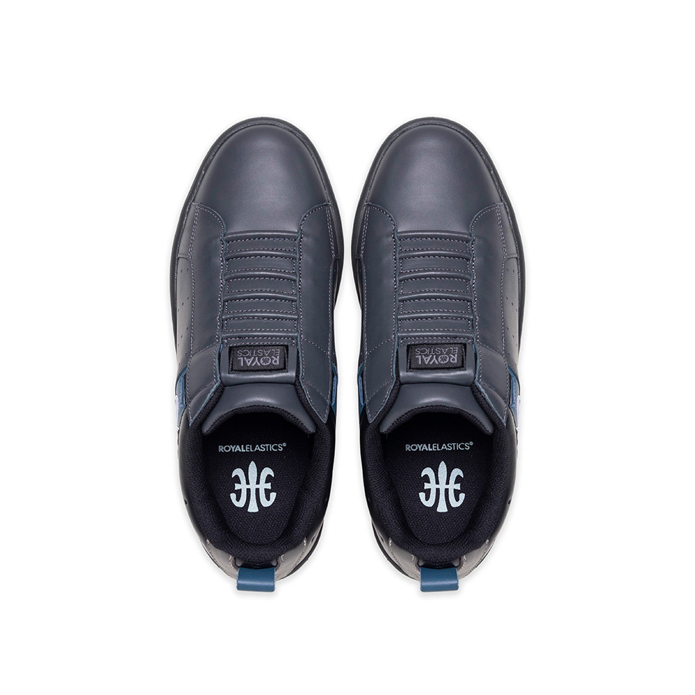 ICON2.0 Grey, Black &amp; Blue Genuine Leather Trendy Sports Casual Shoes (Men's) 006553-995-4