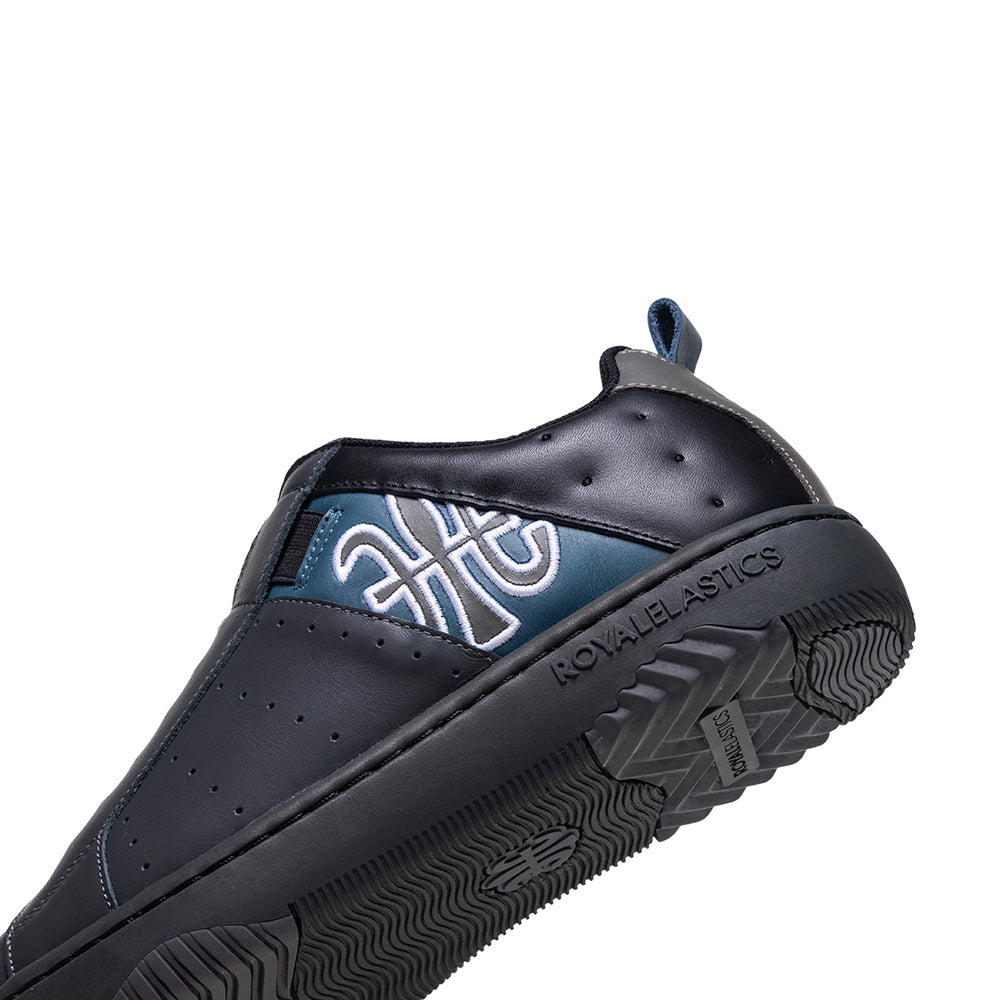 ICON2.0 Grey, Black &amp; Blue Genuine Leather Trendy Sports Casual Shoes (Men's) 006553-995-5