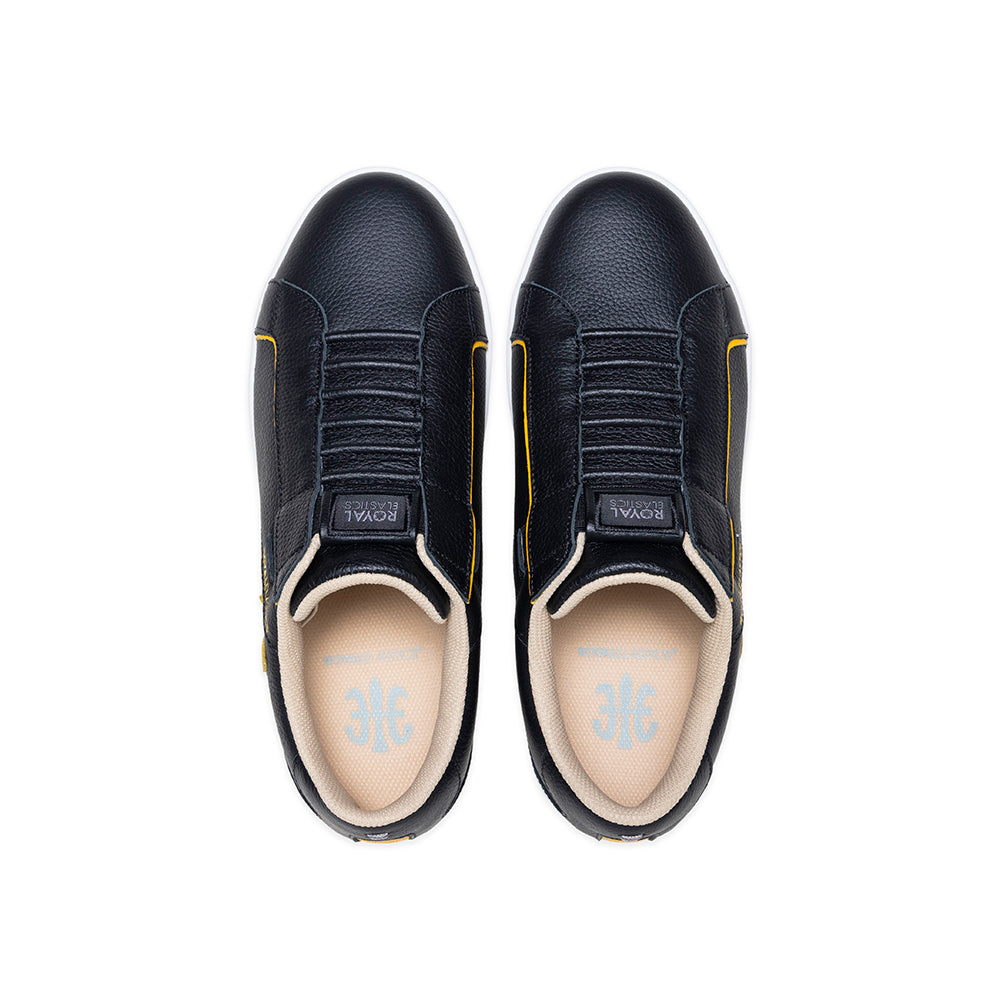 Adelaide 黑黃真皮時尚休閒鞋 (男)