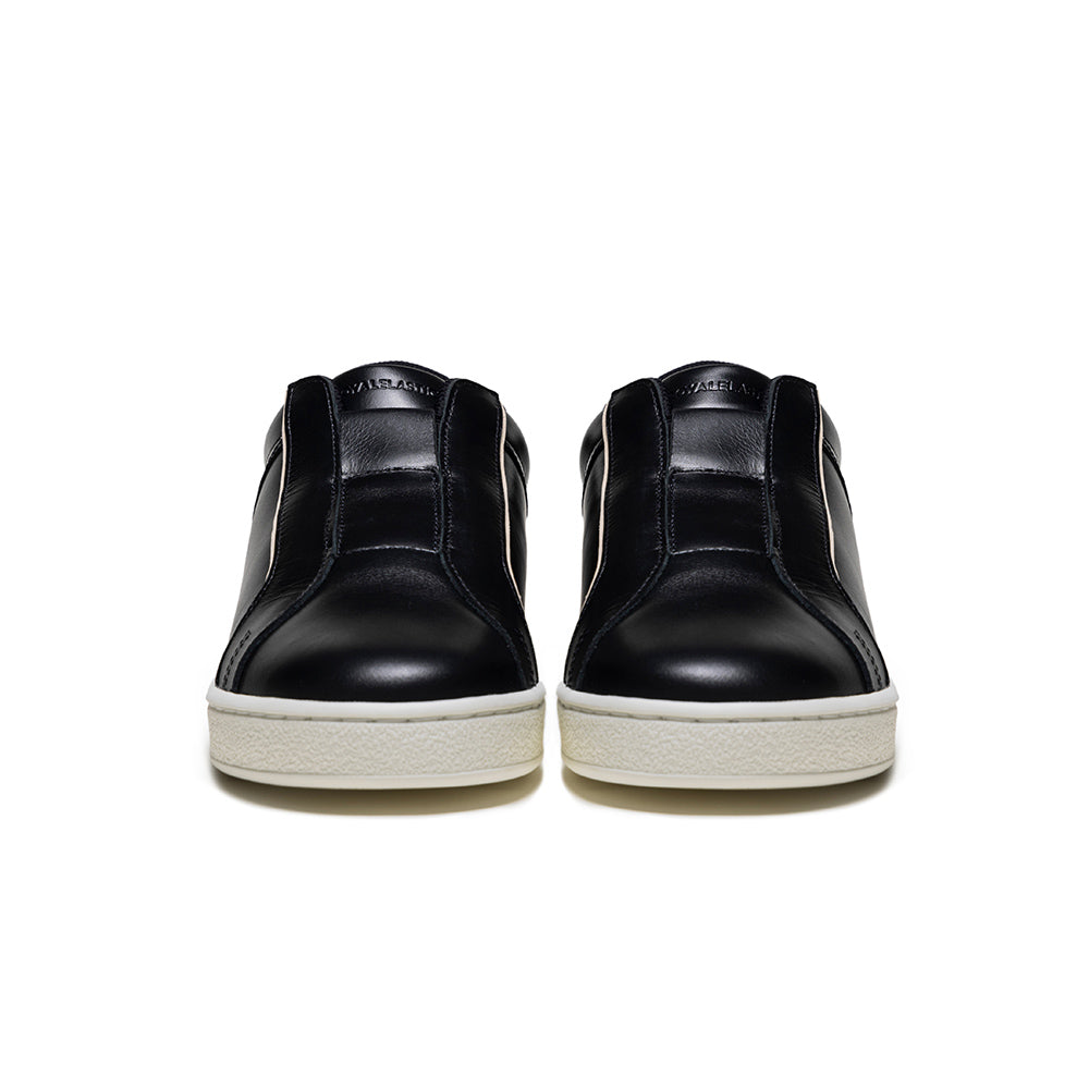 Duca 黑棕真皮運動休閒鞋 (男)