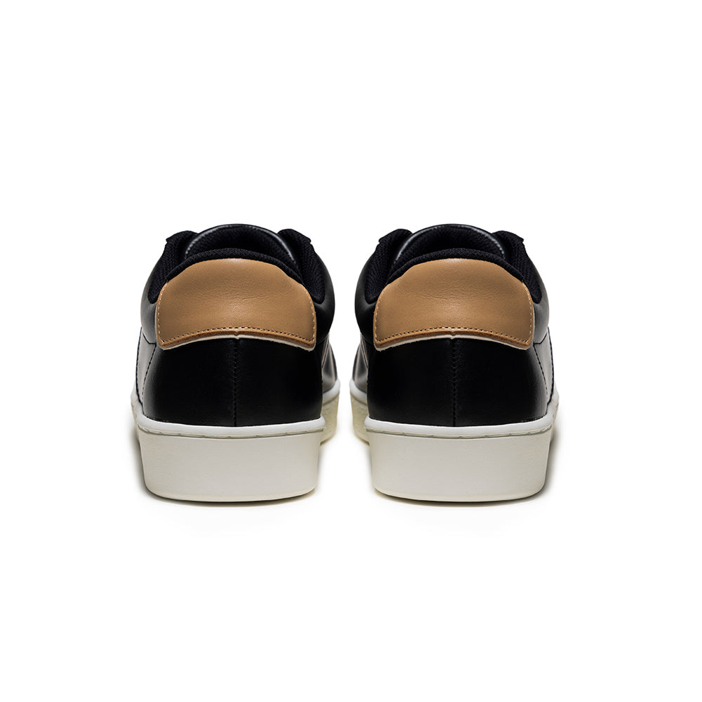 Duca 黑棕真皮運動休閒鞋 (男)