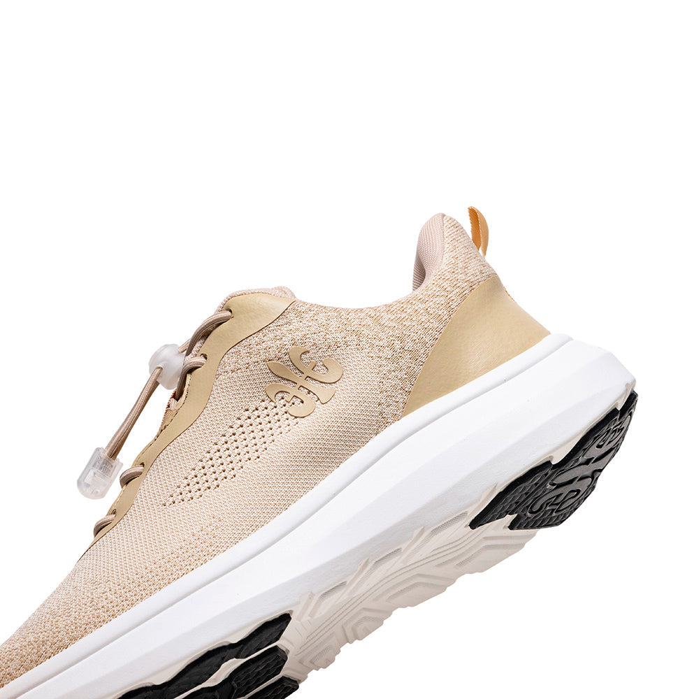 RYL 卡其色飛織運動休閒鞋 (男)