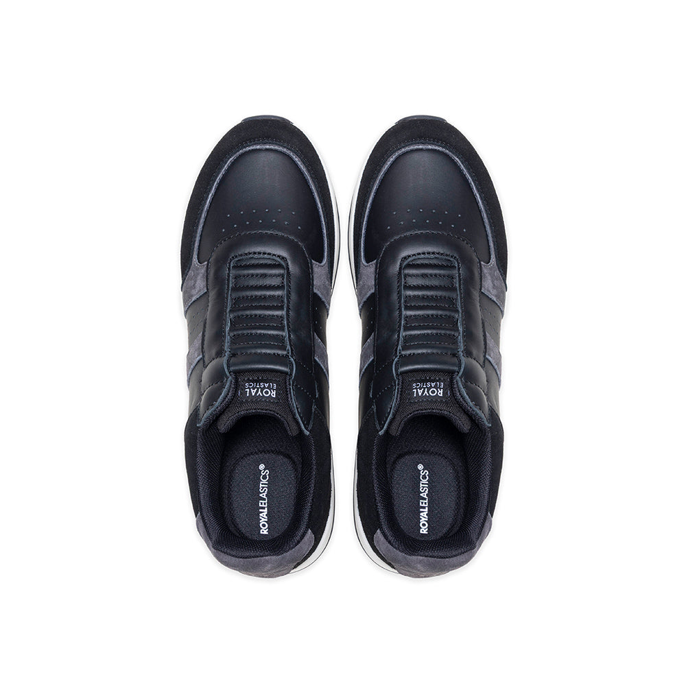 ICON ULTRA LUX 黑灰真皮運動休閒鞋 (男)