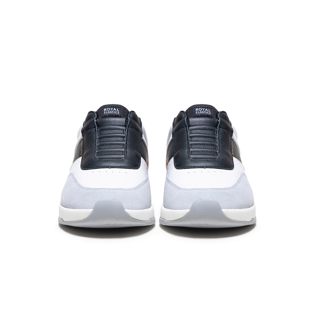 CROWN LUX Genuine Leather Sports and Casual Shoes (Men's) - White, Black, Grey, Orange 07543-092-2