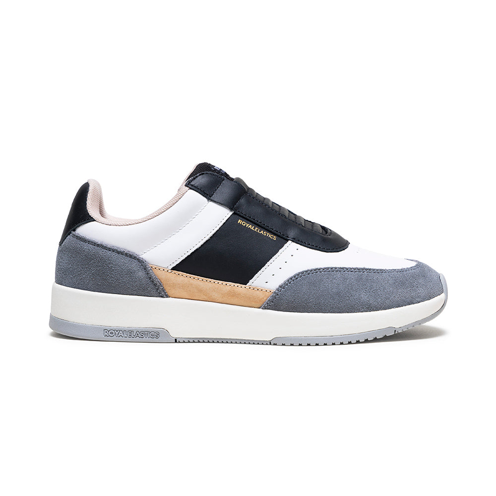 CROWN LUX 白黑灰真皮運動休閒鞋 (男)