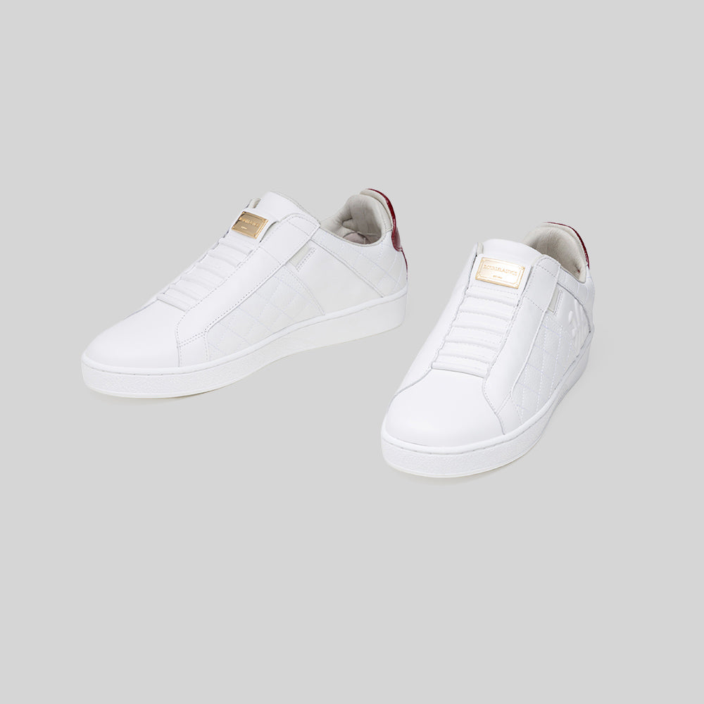 Icon Lux 白紅米真皮時尚休閒鞋 (女) 902562-001-6