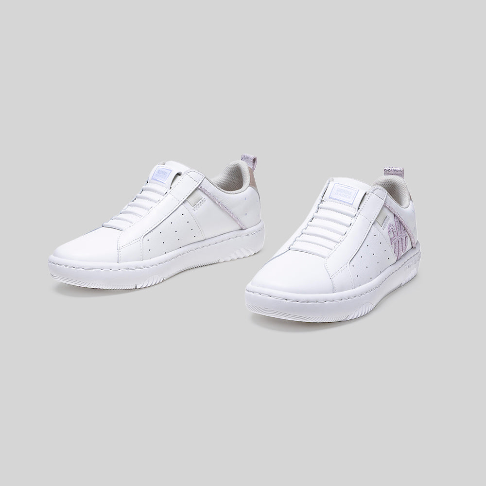 ICON2.0 白粉米真皮潮流運動休閒鞋 (女) 906561-017-7