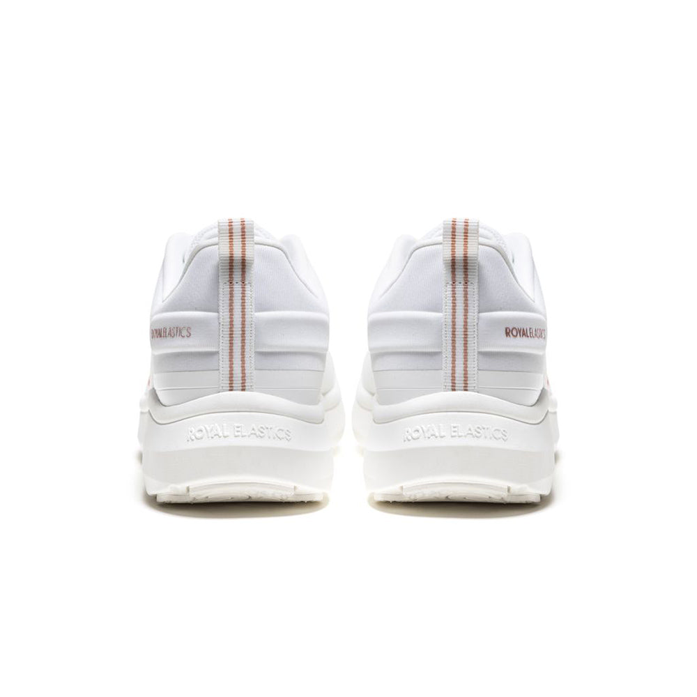 CROWN LUX White, Pink, and Gray Genuine Leather Sports Casual Shoes (Women's) 97543-019-3