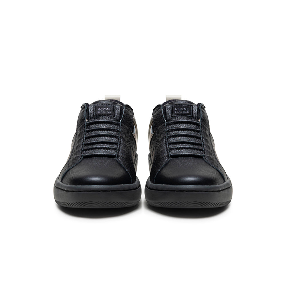 ICON2.0 黑米灰真皮潮流運動休閒鞋 (女)