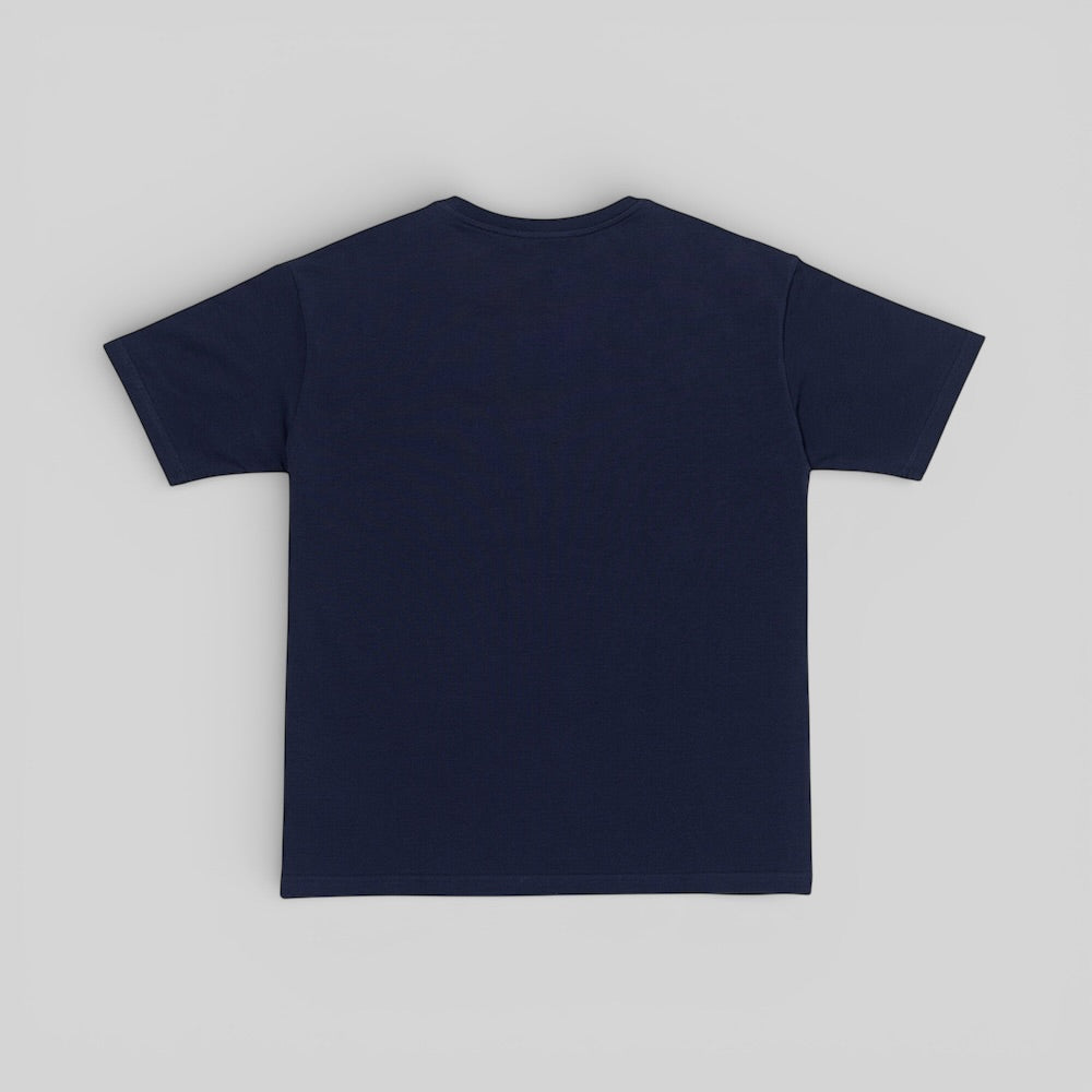Crew neck logo tee, dark blue, R31143-550-2