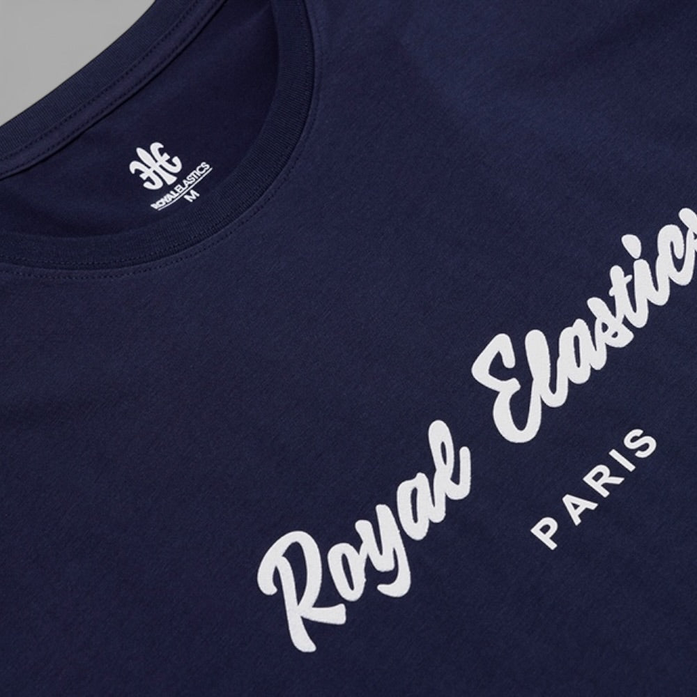 Crew neck logo tee, dark blue, R31143-550-3