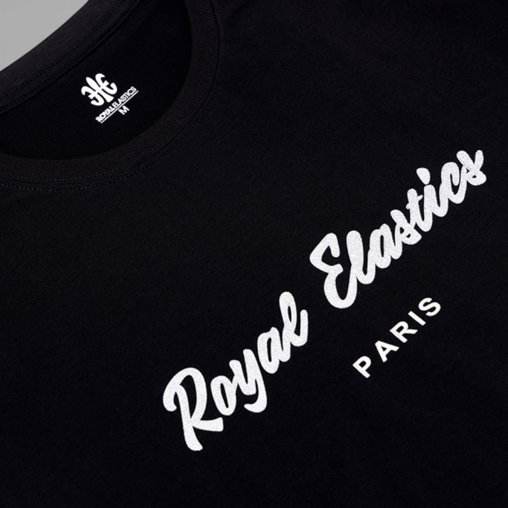 Crew neck logo tee, black, R31143-990-3