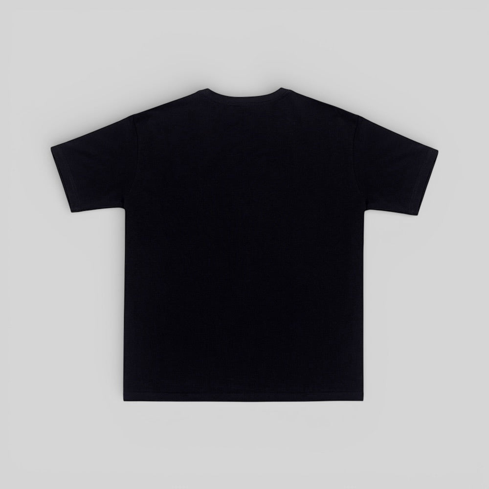 Crew neck logo tee, black, R31143-998-2
