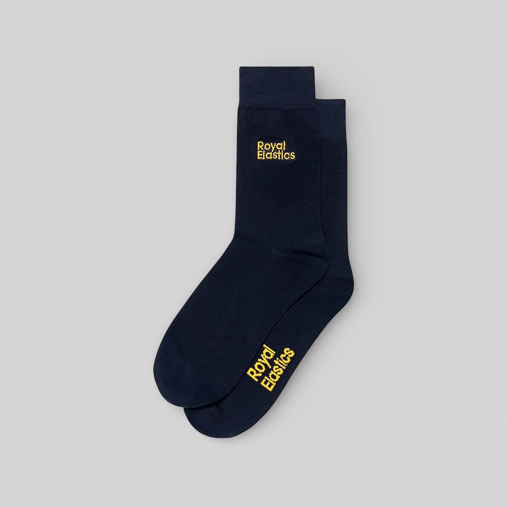 黑色薄螺紋中筒襪 SK027-553