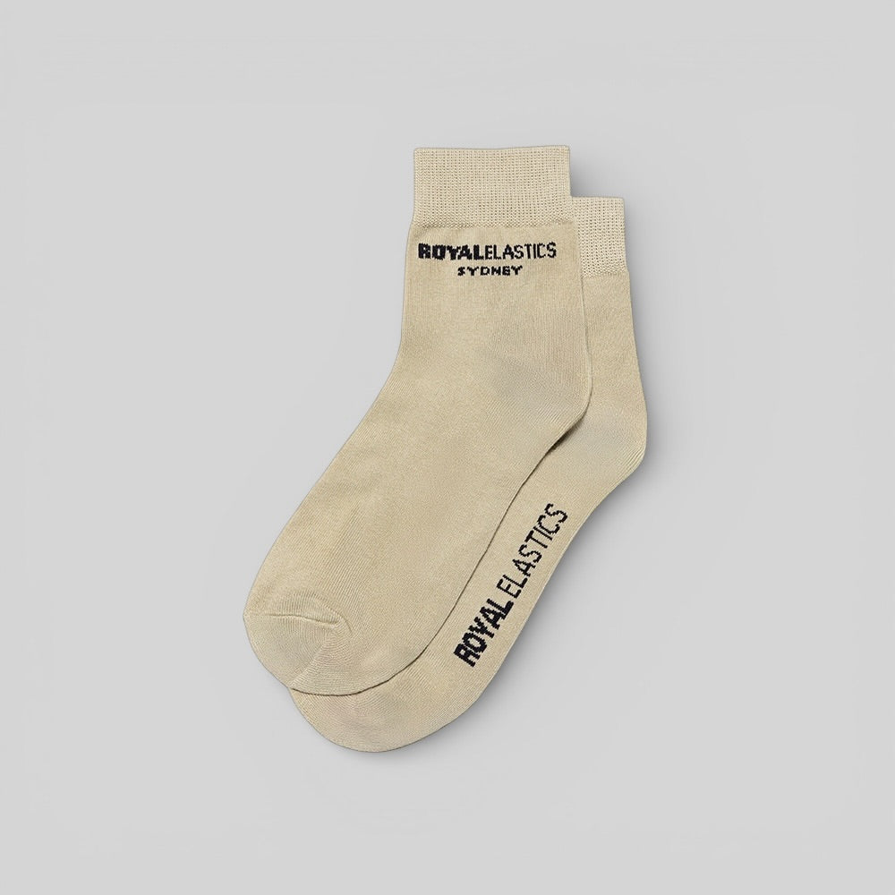 米色薄平紋短筒襪 SK028-797