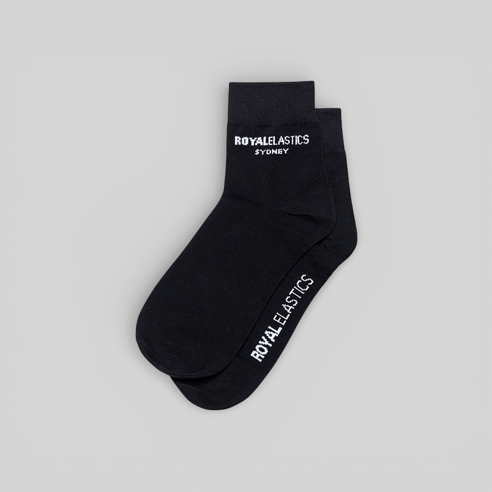 黑色薄平紋短筒襪 SK028-909