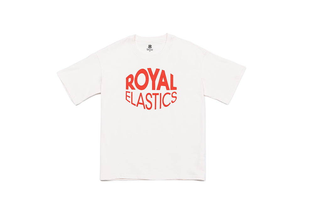 寬版圓領 Logo Tee 米色