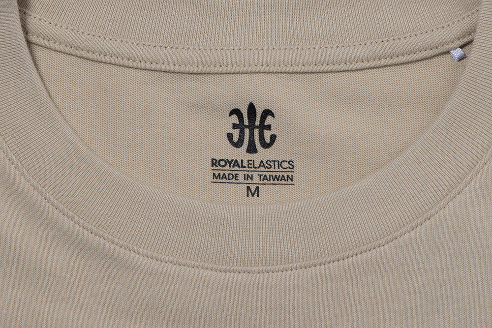 寬版圓領 Logo Tee 卡其色