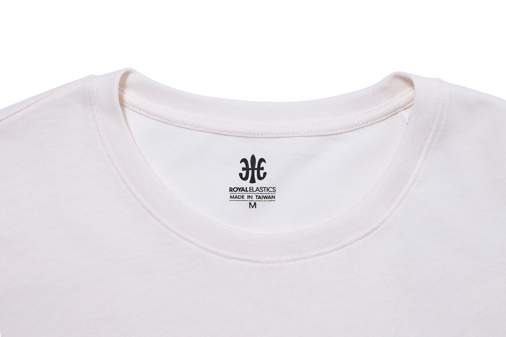寬版圓領 Logo Tee 米白色