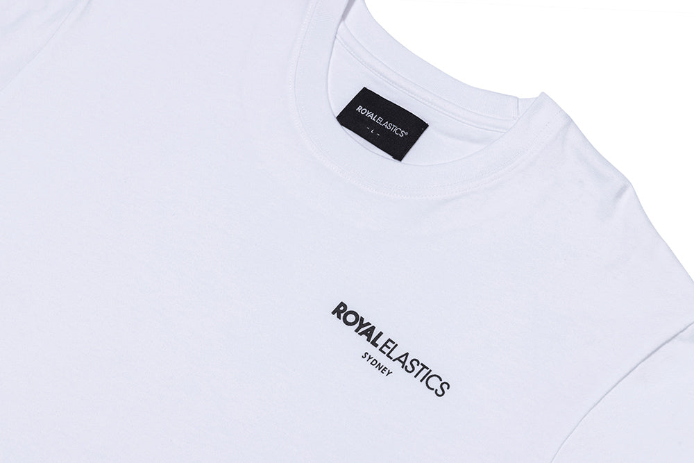 長袖圓領 Logo Tee 白