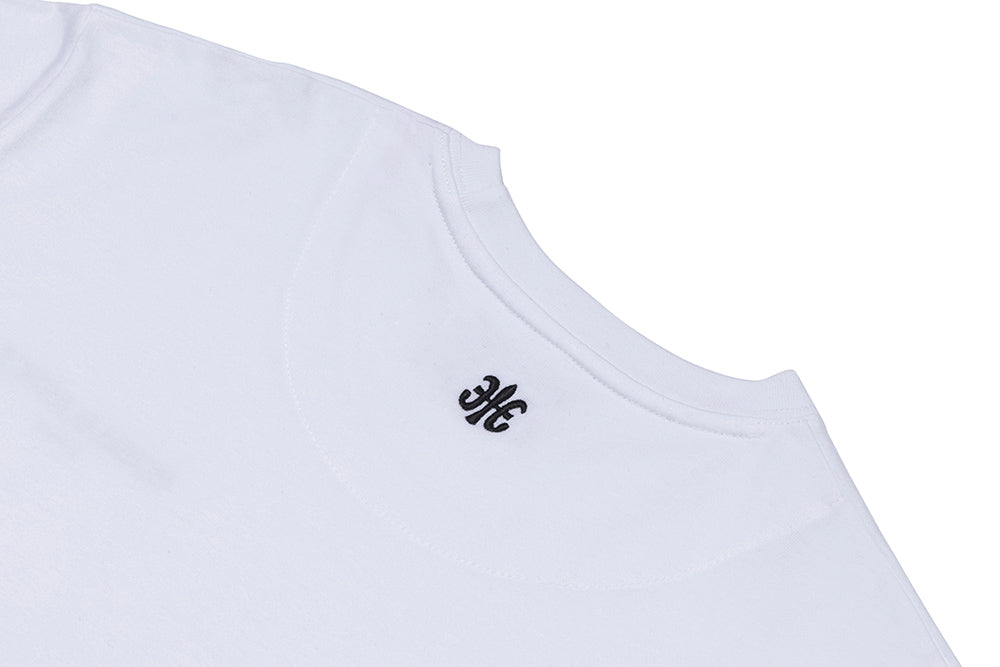 長袖圓領 Logo Tee 白