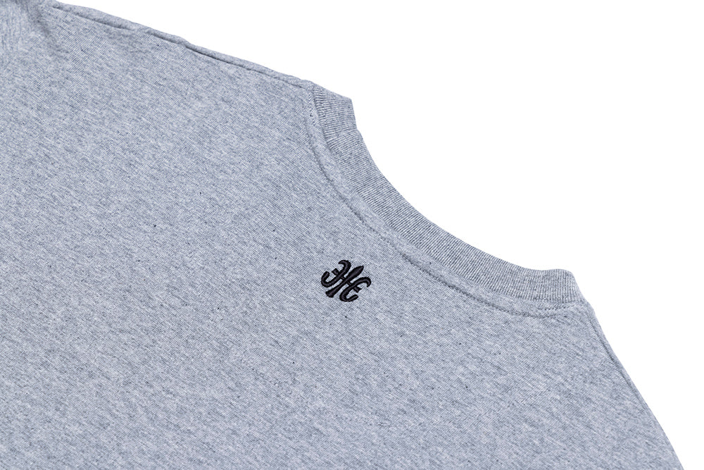 長袖圓領 Logo Tee 灰