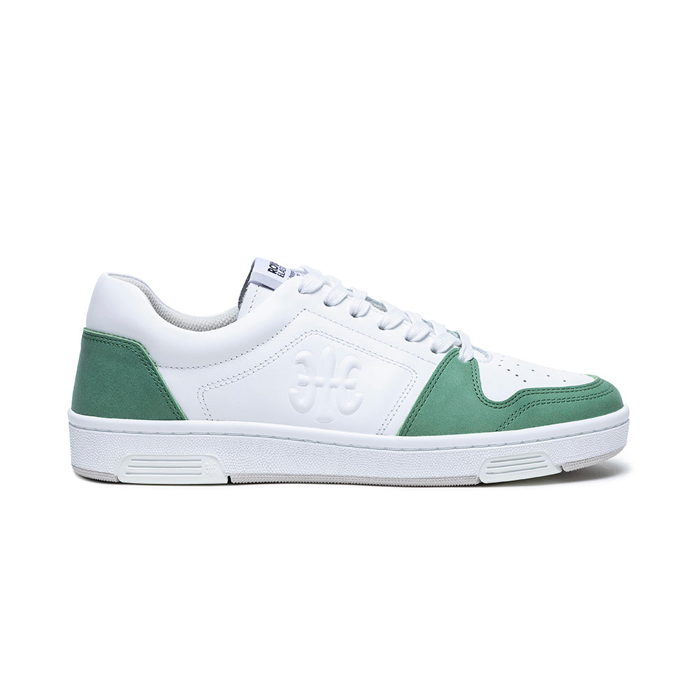 Maker 白綠真皮時尚休閒鞋 (男) 08221-040