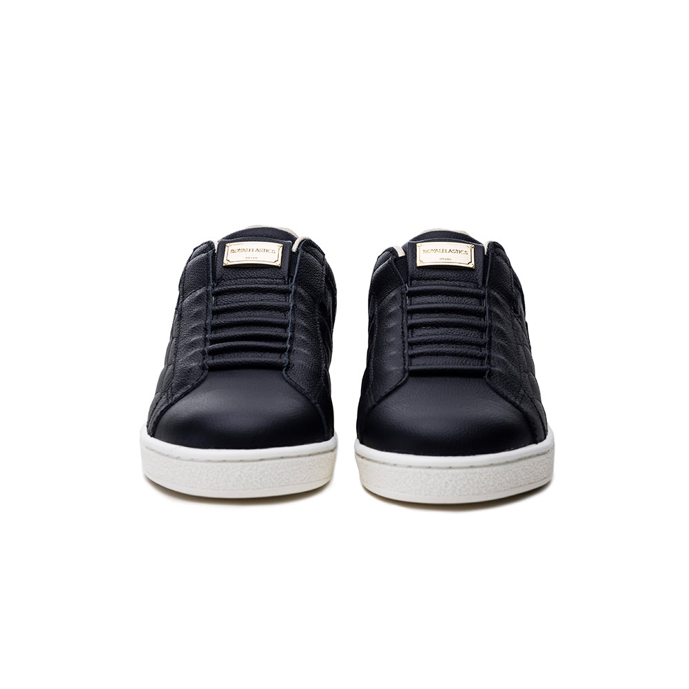 Icon Lux 黑米白真皮時尚休閒鞋 (女) 92523-990